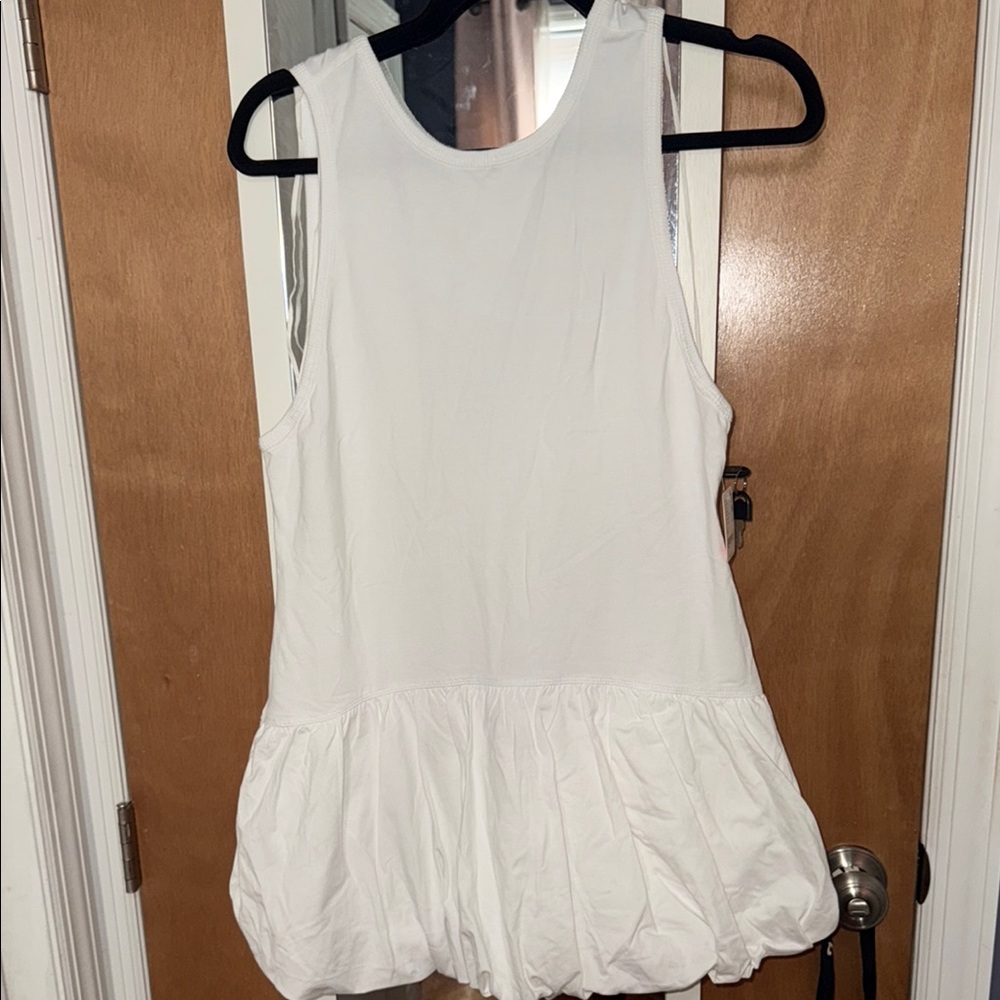 Anthropologie White Peplum Top & shorts set